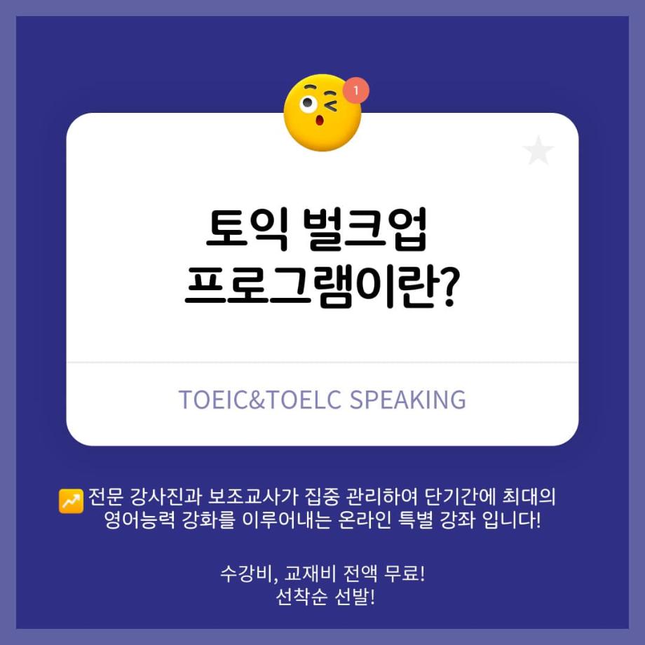 토익 벌크업 프로그램