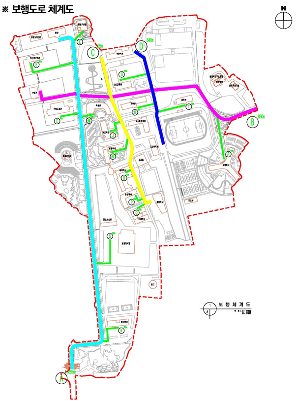 보행도로 체계도 이미지